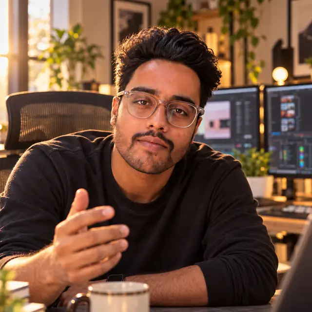 Chaitanya Girdhari at his editing desk
